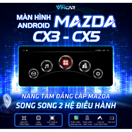 MÀN HÌNH ANDROID MAZDA CX3 – CX5