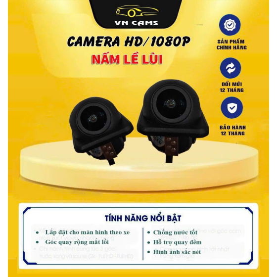 CAMERA HD/1080P NẤM LỀ LÙI 