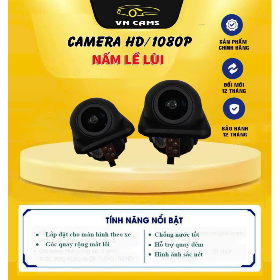 CAMERA HD/1080P NẤM LỀ LÙI 